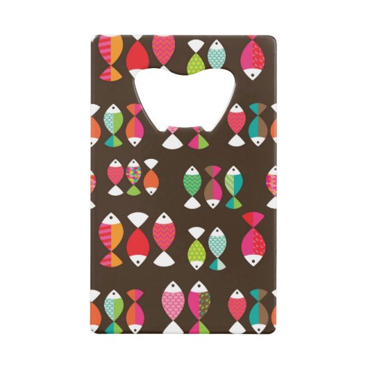 Motif sous-marin 2 de rétros poissons abstraits (Devant)