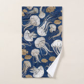 Motif sous-marin de méduse (Serviette à main)