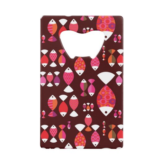 Motif sous-marin de rétros poissons abstraits (Devant)