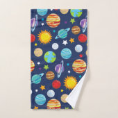 Motif spatial, Planètes, Étoiles, Cosmos, Galaxie (Serviette à main)