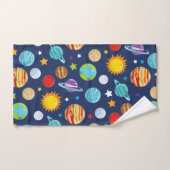 Motif spatial, Planètes, Étoiles, Cosmos, Galaxie (Serviette à main)
