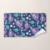 Motif spatial, Planètes, Étoiles, Galaxie, Cosmos (Serviette à main)