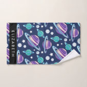 Motif spatial, Planètes, Étoiles, Galaxie, Votre n (Serviette à main)