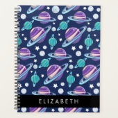 Motif spatial, Planètes, Étoiles, Galaxie, Votre n (Devant)