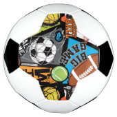 Motif Sportif Avec Ballons (Tourné)