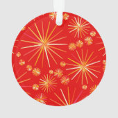 Motif Spoutnik du milieu du siècle, Rouge Profond (dos)