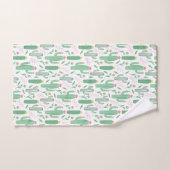 Motif succulent de cactus vert clair (Serviette à main)