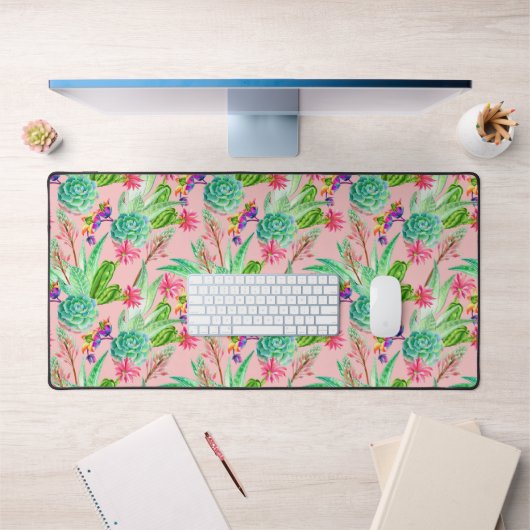 Motif Succulent de l'aquarelle en floraison (Bureau 1)