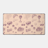 Motif sucré avec des desserts variés. (Recto)