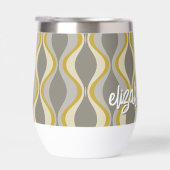 motif super rétro - monogramme - taupe or (Droite)