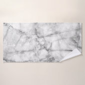 Motif sur la texture du sol en marbre blanc et dos (Serviette de bain)
