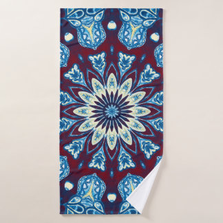Motif symétrique coloré d'aquarelle fondue. V