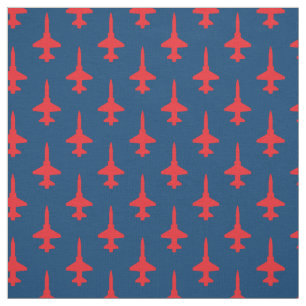 Motif Talon T-38 rouge sur tissu bleu foncé