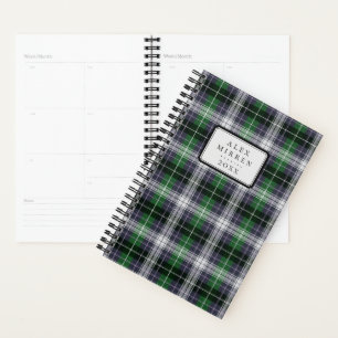 Motif Tartan Marine & Green