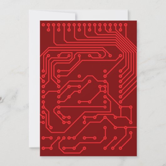 Motif technologique de carte de circuit rétro roug (Devant)