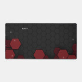 Motif technologique noir et rouge (Recto)