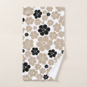 Motif tendance en Taupe, noir et blanc (Serviette à main)