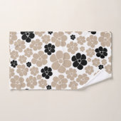 Motif tendance en Taupe, noir et blanc (Serviette à main)