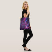 Motif texturé nom sac fourre-tout violet (Sur le modèle)