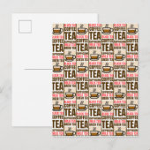 MOTIF THÉ CAFÉ, Carte postale (Devant / Derrière)
