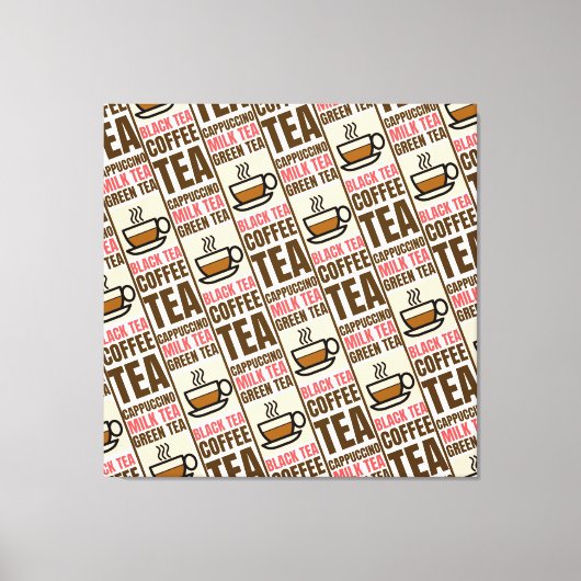 MOTIF THÉ CAFÉ, toile étirée (Recto)