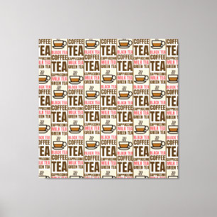 MOTIF THÉ CAFÉ, toile étirée