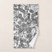 Motif tiré à la main des framboises (Serviette à main)
