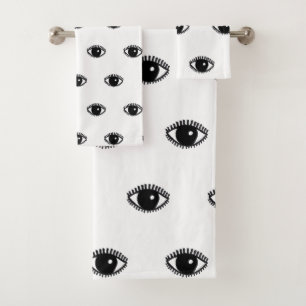 Motif tiré par la main d'illustration de yeux