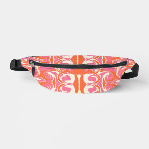 Motif torride en rose, orange et crème