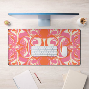 Motif torride en rose, orange et crème