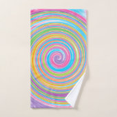 Motif tourbillon arc-en-ciel (Serviette à main)