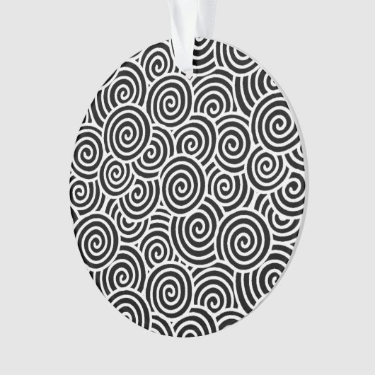 Motif tourbillon japonais - blanc et noir (devant)