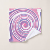 Motif tourbillon rose et violet (Gant de toilette)