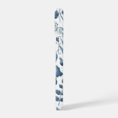 Motif traditionnel de la floraison bleue fine Chin (Côté gauche)