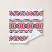 Motif traditionnel roumain "Les Etoiles" (Gant de toilette)