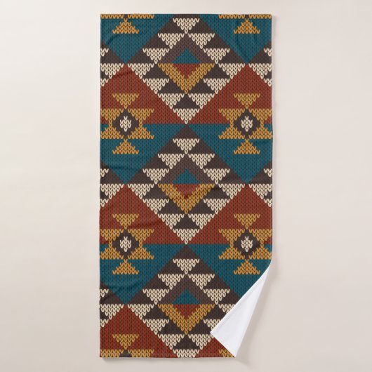 Motif traditionnel Tribal Aztec sans couture sur w (Serviette de bain)