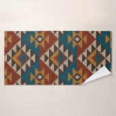 Motif traditionnel Tribal Aztec sans couture sur w (Serviette de bain)