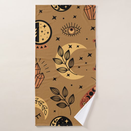 motif transparent avec éléments magiques (Serviette de bain)