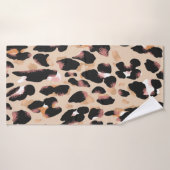 Motif transparent Empreinte de léopard (Serviette de bain)