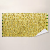 Motif transparent métal or (Serviette de bain)