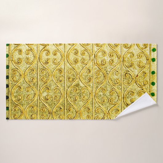 Motif transparent métal or (Serviette de bain)