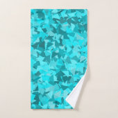 Motif Triangle Bleu Sarcelle (Serviette à main)