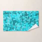 Motif Triangle Bleu Sarcelle (Serviette à main)