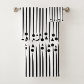 Motif triangle cercle noir et blanc (En situation)