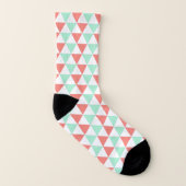 Motif triangle corail rose et menthe vert (Droite extérieur)
