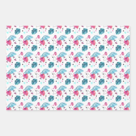 Motif triangle feuille tropicale (Devant 3)