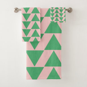 Motif triangle géométrique mignon en rose et ver