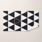 Motif triangle géométrique noir, blanc et gris. (Serviette à main)