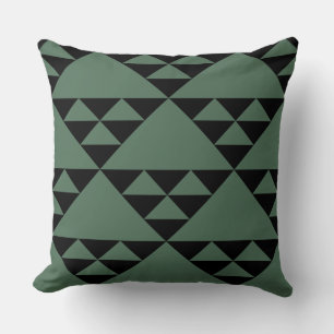 Motif Triangle Jaune Et Gris - Oreiller