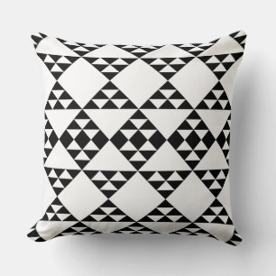 Motif Triangle Noir Et Blanc - Oreiller